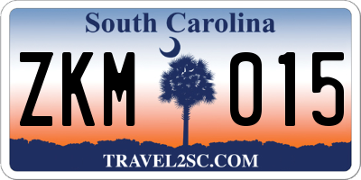 SC license plate ZKM015