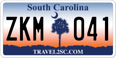 SC license plate ZKM041