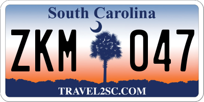 SC license plate ZKM047