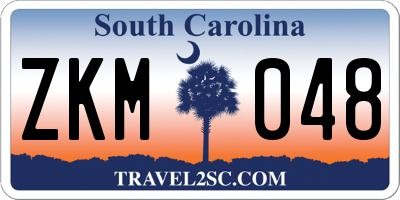 SC license plate ZKM048