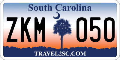 SC license plate ZKM050