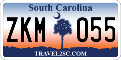 SC license plate ZKM055
