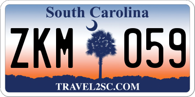 SC license plate ZKM059