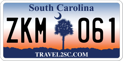 SC license plate ZKM061