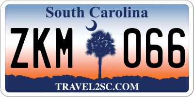 SC license plate ZKM066