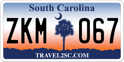 SC license plate ZKM067