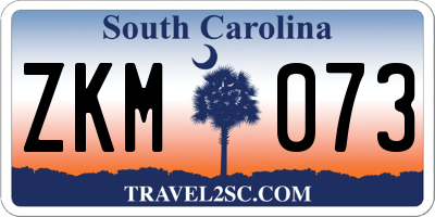 SC license plate ZKM073