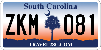 SC license plate ZKM081