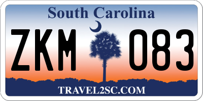 SC license plate ZKM083