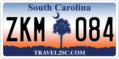 SC license plate ZKM084
