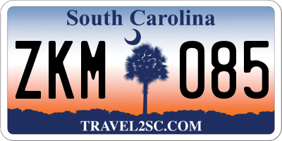 SC license plate ZKM085