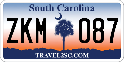 SC license plate ZKM087