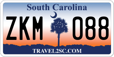 SC license plate ZKM088