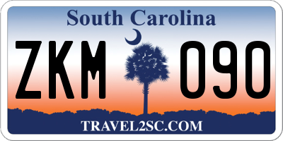 SC license plate ZKM090