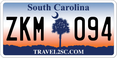 SC license plate ZKM094