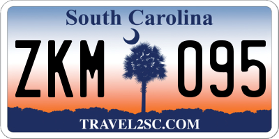 SC license plate ZKM095