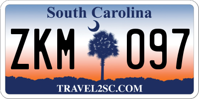 SC license plate ZKM097