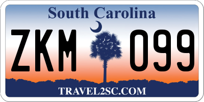 SC license plate ZKM099