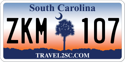 SC license plate ZKM107