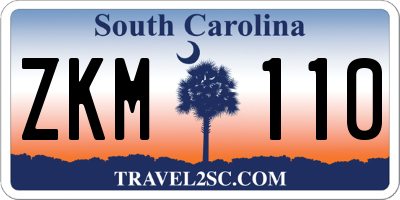 SC license plate ZKM110