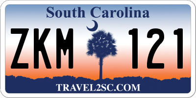 SC license plate ZKM121