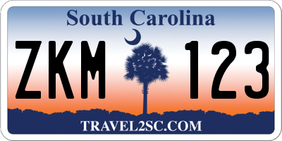 SC license plate ZKM123