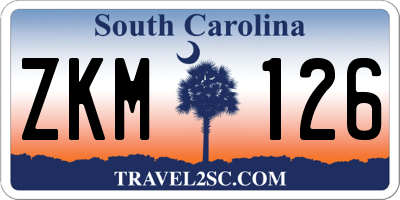 SC license plate ZKM126