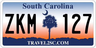 SC license plate ZKM127