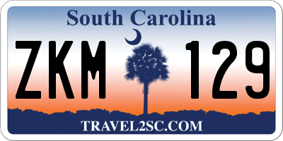SC license plate ZKM129