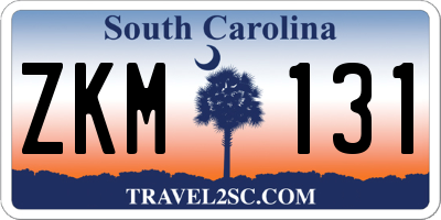 SC license plate ZKM131