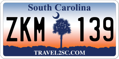SC license plate ZKM139