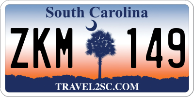 SC license plate ZKM149