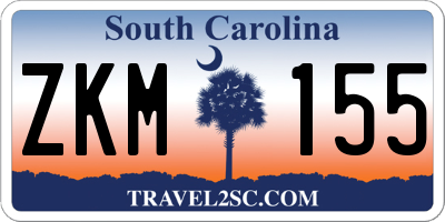 SC license plate ZKM155