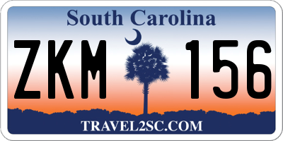 SC license plate ZKM156