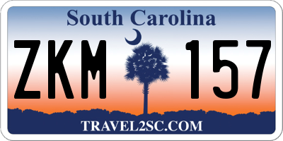 SC license plate ZKM157