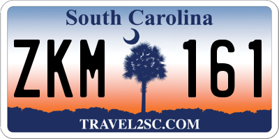 SC license plate ZKM161
