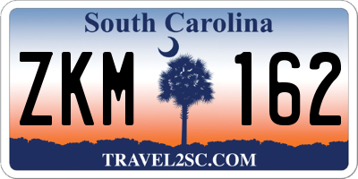 SC license plate ZKM162