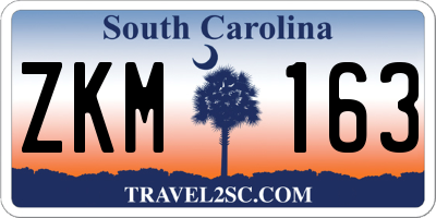 SC license plate ZKM163