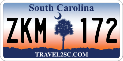 SC license plate ZKM172