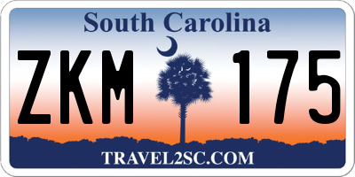 SC license plate ZKM175