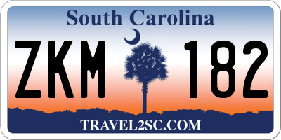 SC license plate ZKM182
