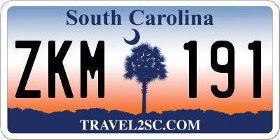SC license plate ZKM191