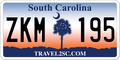 SC license plate ZKM195