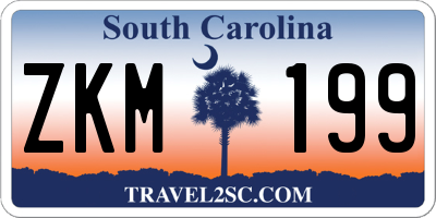 SC license plate ZKM199
