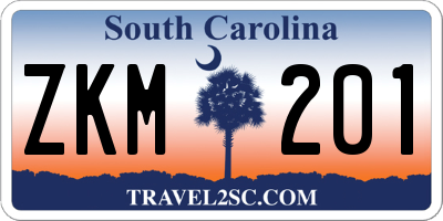 SC license plate ZKM201
