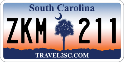 SC license plate ZKM211