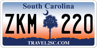 SC license plate ZKM220