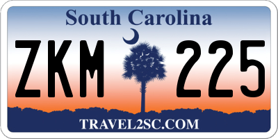 SC license plate ZKM225