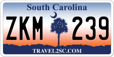 SC license plate ZKM239