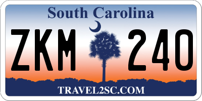 SC license plate ZKM240